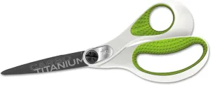 Acme United 16447 Carbo Titanium Bonded Scissors 8-Inch Long Straight Handle White/Green