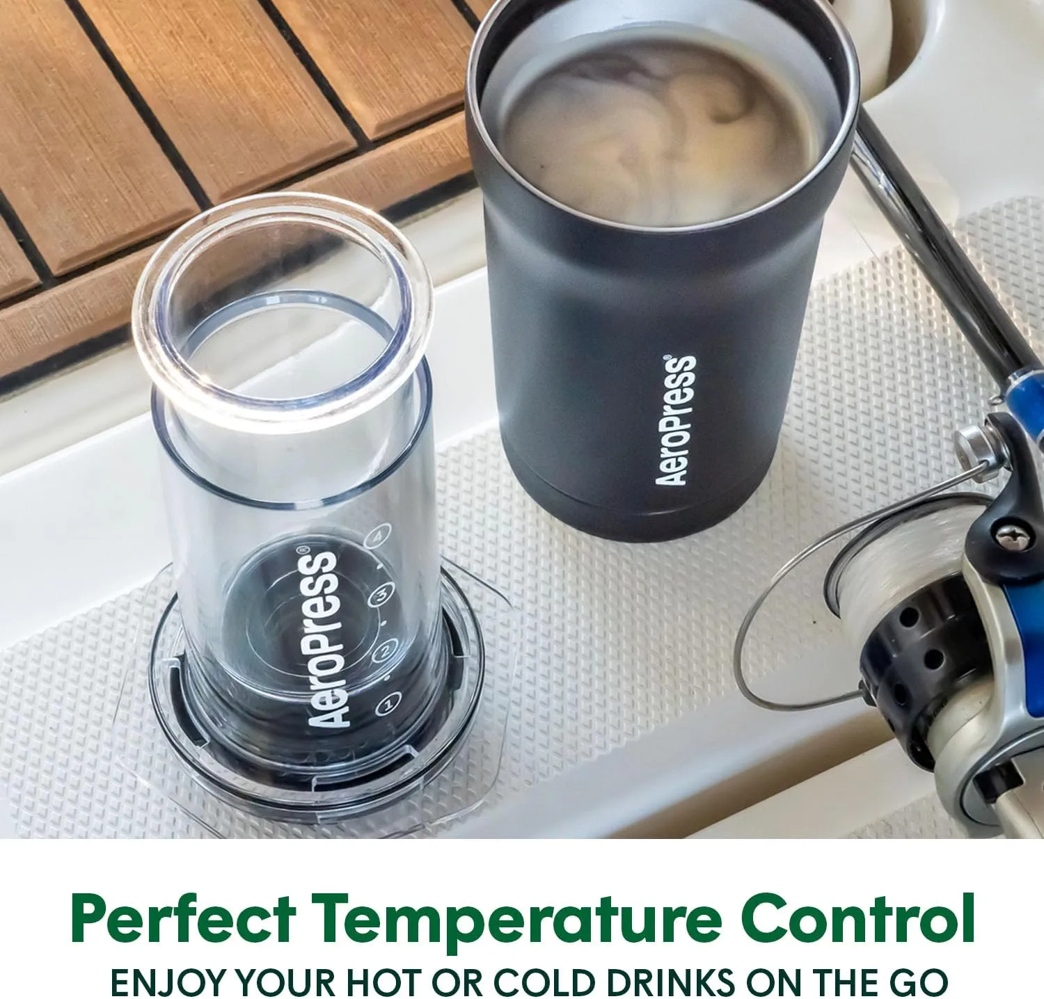AeroPress Go Plus, Small Portable Coffee Maker for Travel & Camping - 3 In 1 Brew Method Combines French Press, Pourover, Espresso, Full Bodied Coffee without Bitterness, Coffee Press Kit - Black