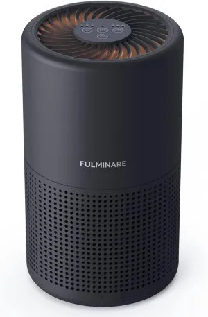 Air Purifiers for Bedroom, FULMINARE H13 True HEPA Air Filter, Quiet Air Cleaner With Night Light,Portable Small Air Purifier for Home, Office, Living Room Black