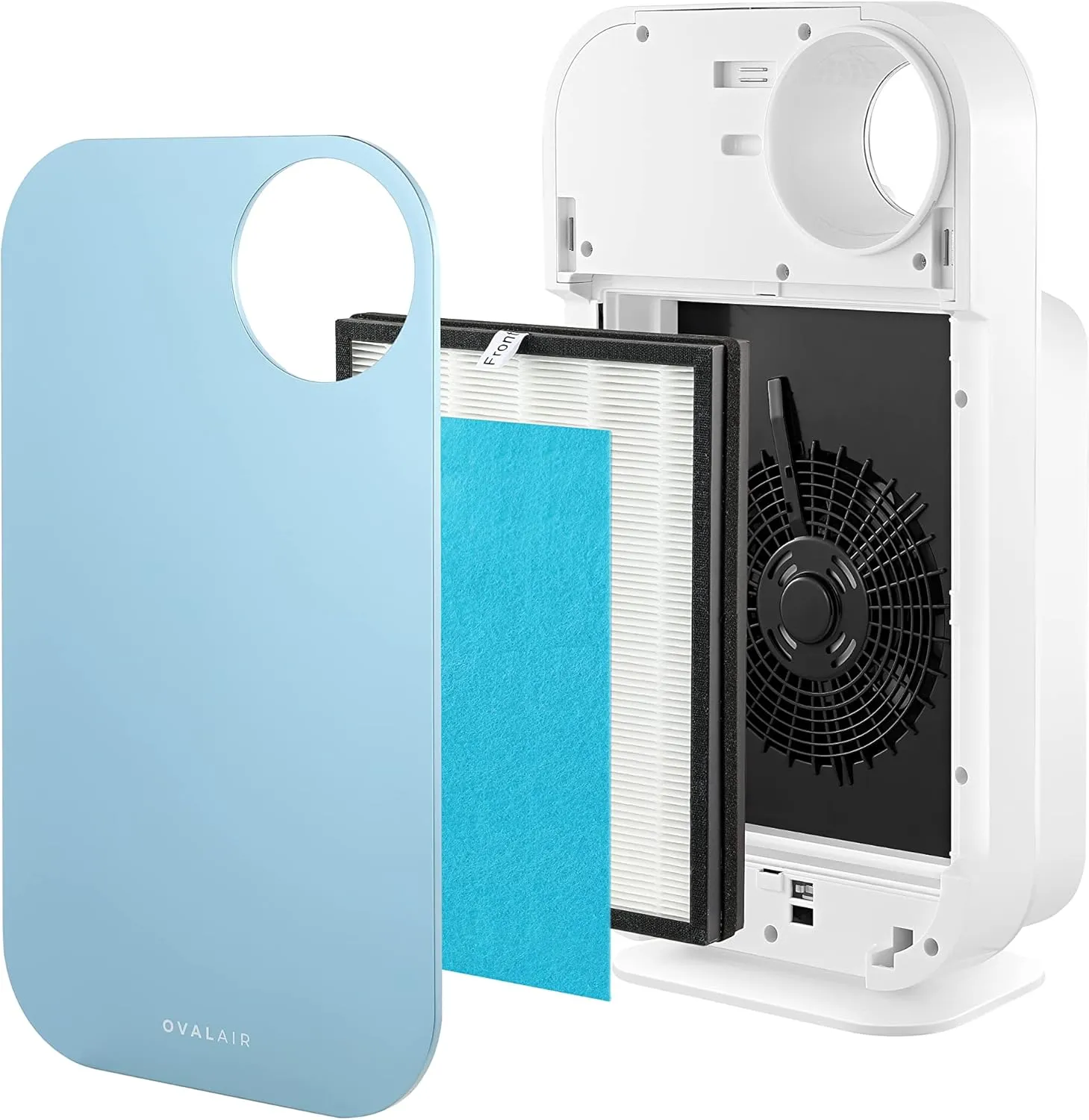 AIR1000F 3-Stage H13 True HEPA 5-in-1 Air Purifier for Rooms up to 600 sq. ft. reduces Pet Odor, Smoke, Crescent Beach Blue