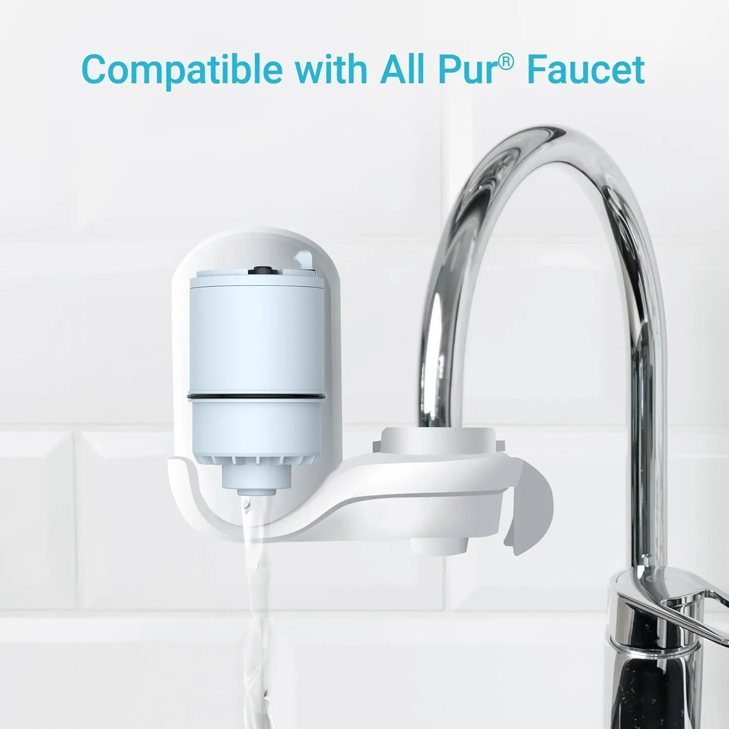 [Alkaline] 6 Pack Filter Replacement for All PUR®, PUR®PLUS Faucet Filtration Systems, Pur® RF-9999® Faucet Water Filter, NSF Certified, AQUA CREST