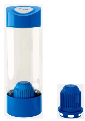 Alkaline Water Bottle Bundle with Three Replacement Filter Cartridge, Blue
