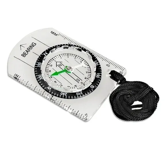 All-In-One Outdoor Hiking Camping Baseplate Compass Map Ruler - Mini Cute Stationery for School Supplies
