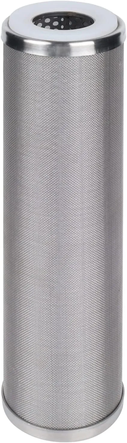 Amwater Stainless Steel Cleanable Wire Mesh Filter Cartridge 10”Length,2.5"OD(5 Micron)
