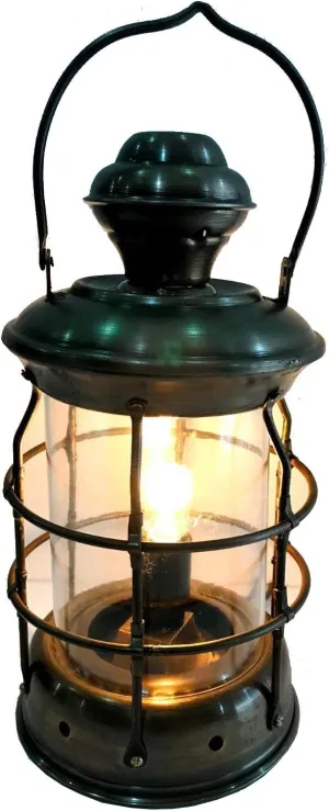 Antique Brass Lantern Electric Lamp Decorative Hanging Lantern Marine Ship Lamp Decor