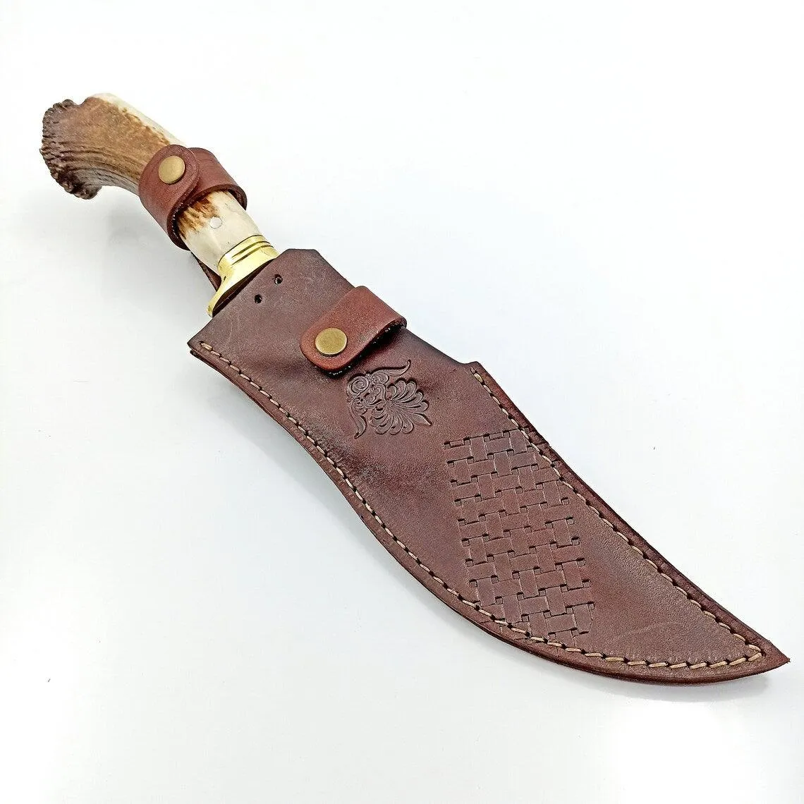 Antler Handle Fixed Blade Knife