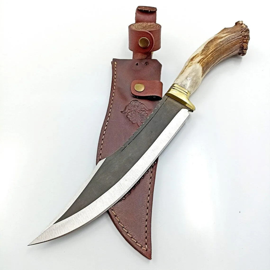 Antler Handle Fixed Blade Knife