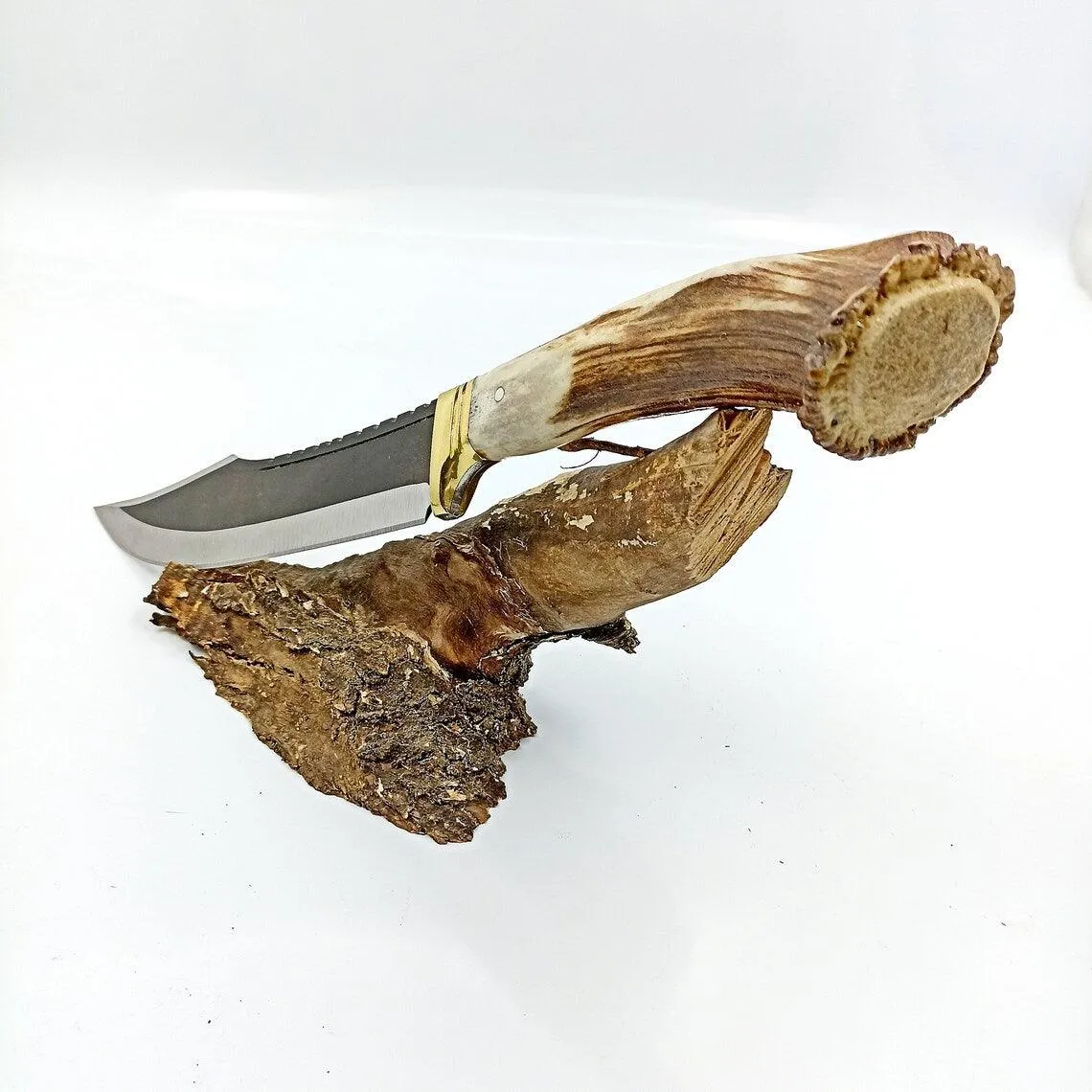 Antler Handle Fixed Blade Knife