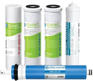APEC ESSENCE Series 50 GPD Complete Replacement Filter For Undersink System(FILTER-MAX-ES50)