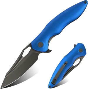 Apollo Pocket Knife, 3.3" 14C28N Blade Aluminum Alloy Handle Folding Knife with Liner Lock, EDC Knife with Pocket Clip for Camping, Survival, Hunting, Unique Gift for Men Women