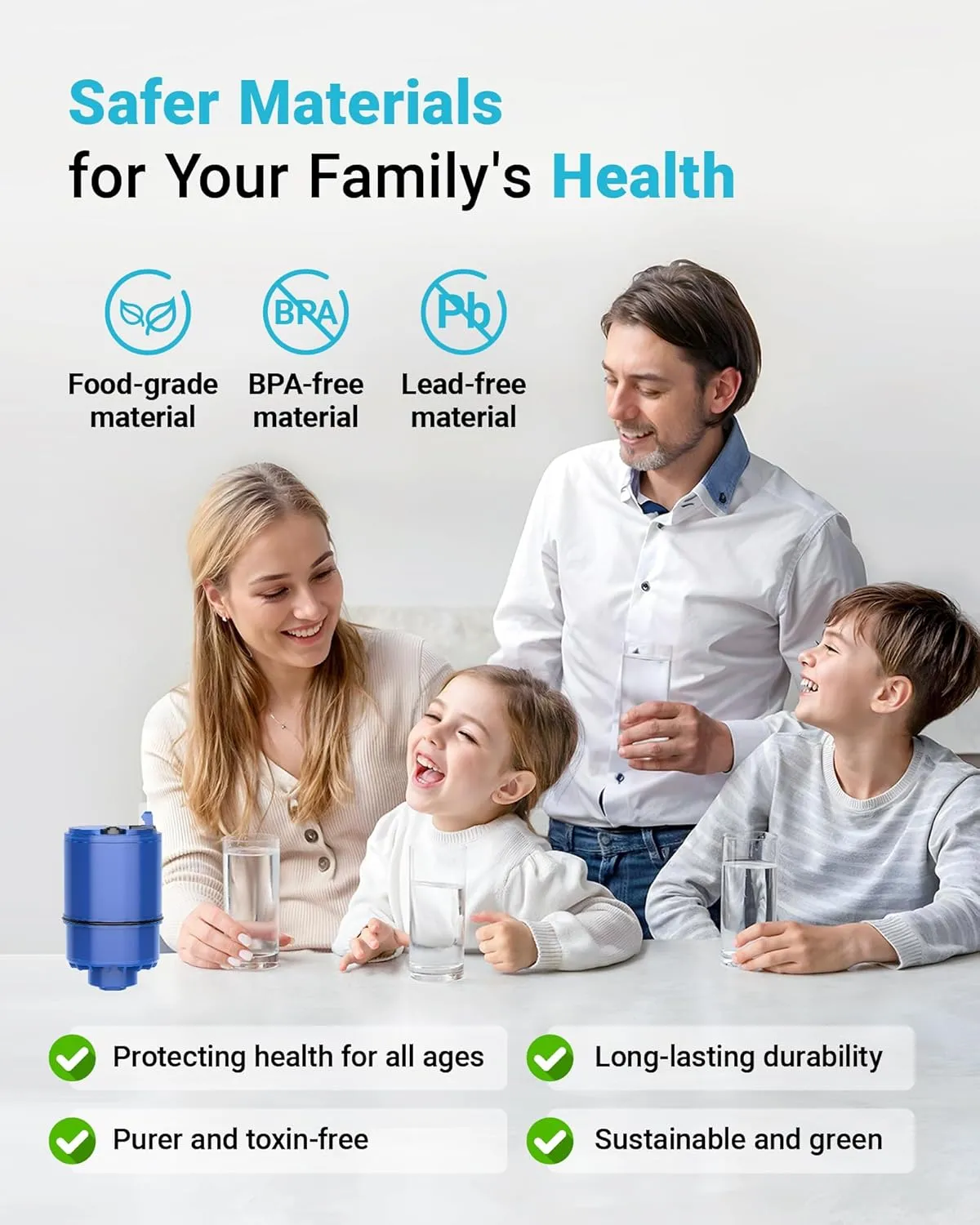AQUA CREST NSF Certified Water Filter, Replacement for All PUR®, PUR®PLUS Faucet Filtration Systems, Pur® RF-9999® Faucet Water Filter (6 Count)