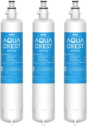 AQUA CREST Replacement for GE® RPWFE®, RPWF (with CHIP) Refrigerator Water Filter, Compatible with GYE22HMKES, GYS22GMNES, GYE22HBLTS, DFE28JSKSS, GFE28HMHES, GNE29GYNFS, 3 Filters