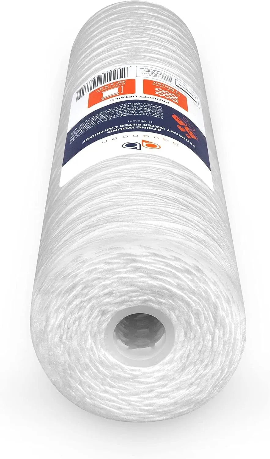 Aquaboon 1 Micron Whole House 20" x 4.5" String Wound Water Filter Replacement Cartridge for Well Water Compatible with SWC-25-2005, P5-20, 2-Pack