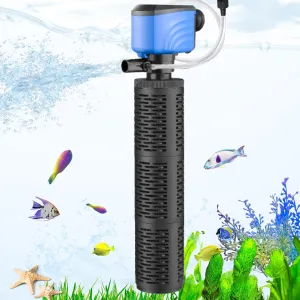 Aquarium Filter, 100-300 Gallon Fish Tank Filter, 660 GPH Internal Turtle Tank Filter for Large Tanks & Small Ponds, Submersible Whisper Filter,Saltwater & Freshwater