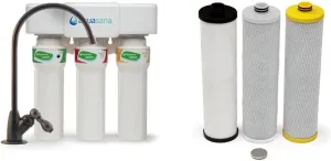 Aquasana 3-Stage Max Flow Claryum Under Sink Water Filter System   Replacement Filter Cartridges Bundle