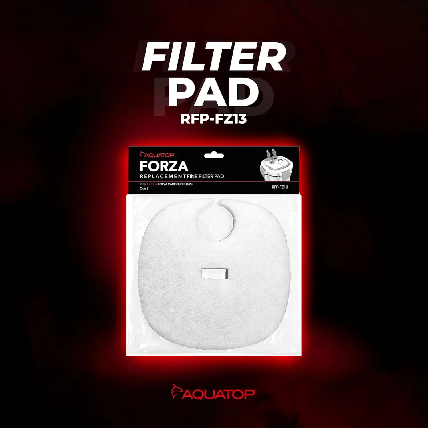 Aquatop Replacement White Filter Pads – Compatible with Forza FZ13 Canister Filters – Aquarium Filter Refills – Maintains Crystal Clear Water