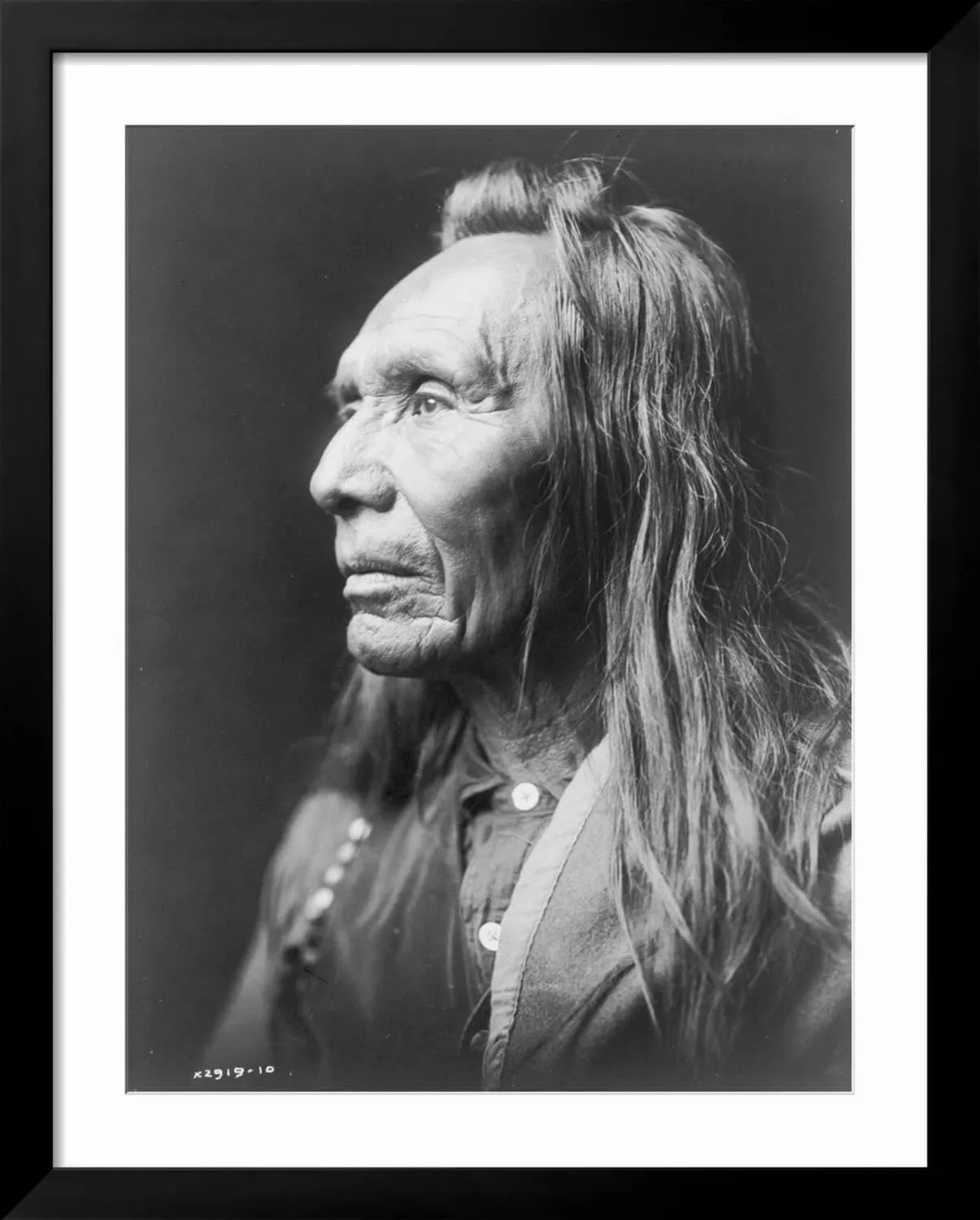ART.COM Wall Art Print Three Eagles, Nez Perce Indian Curtis Photograph on Black Frame by Lantern Press, 32" x 40"