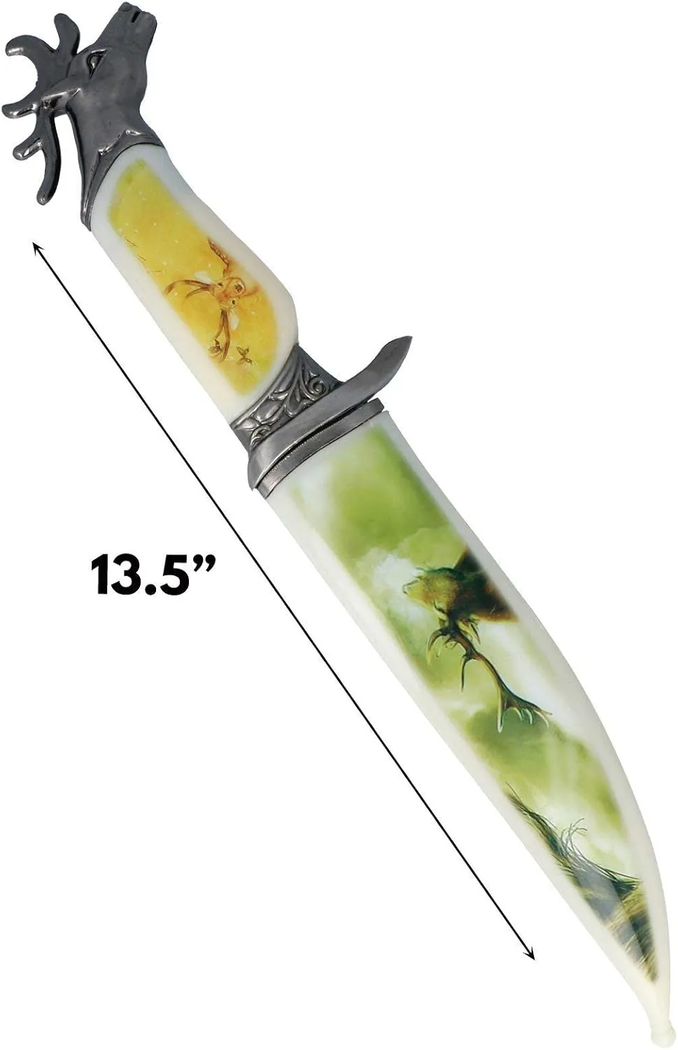 ASR Outdoor 13.5 inch Animal Head Decorative Collector's Hunting Knife with Ornamental Scabbard
