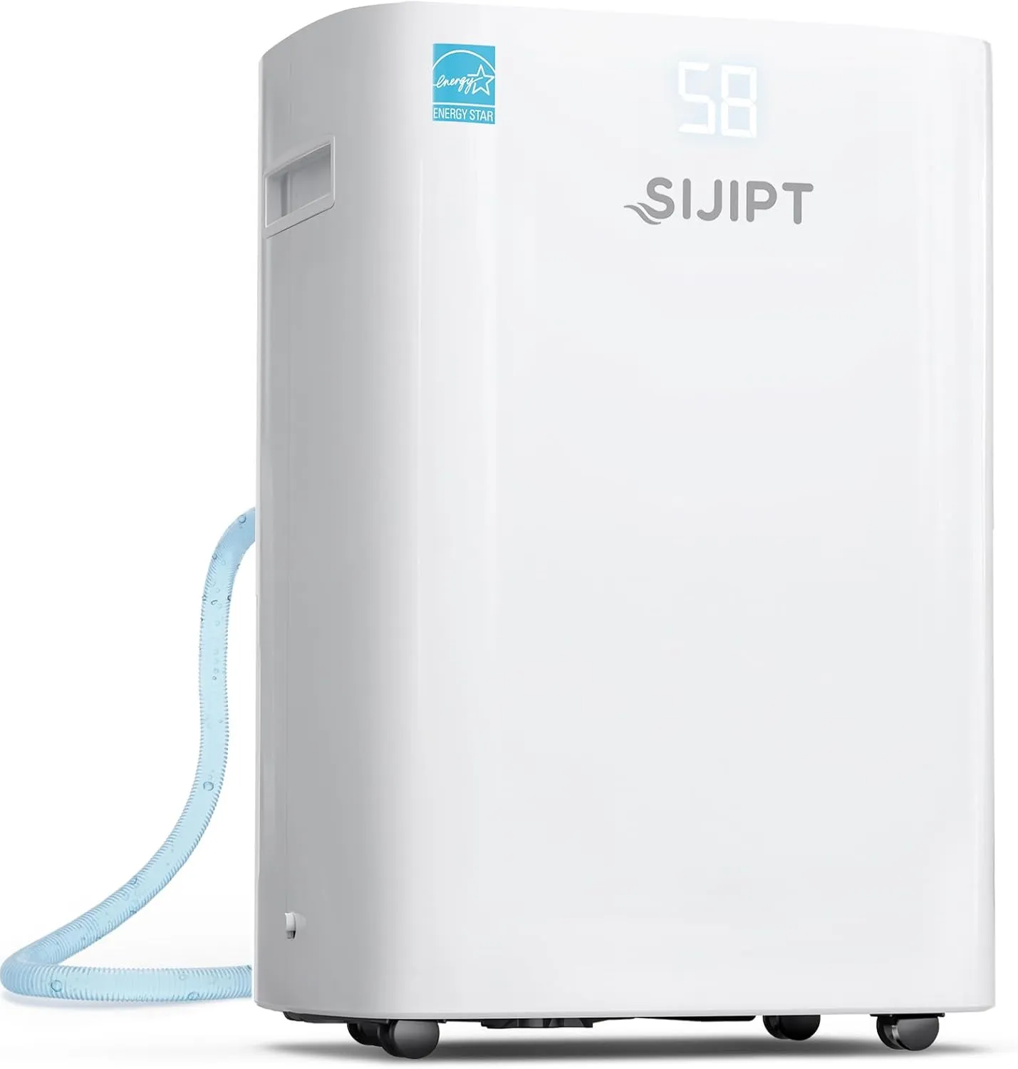 Basement Dehumidifier with Drain Hose, 100 Pints Energy Star Dehumidifiers for Home, Large Room, 6000 Sq.ft Quiet Dehumidifier with Adjustable Humidity Control, Auto Defrost, 1.5 Gal Water Tank