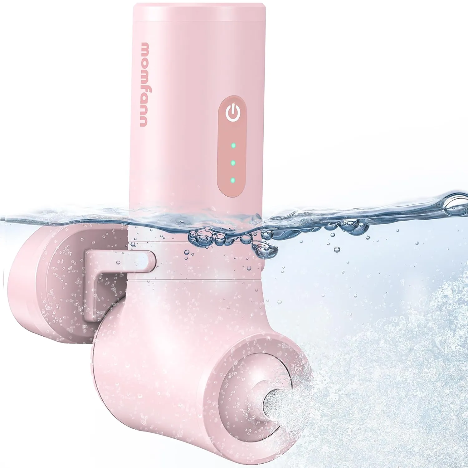Bath Jet Spa, Cordless Portable Bathtub Accessories with 3-Level Adjustable Speed, Bubble Maker/Bath Jet Mode, Bathtub Jets for Home Spa, Relaxing (Pink)