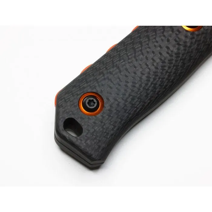 Benchmade 15600OR Raghorn Hunting Fixed Blade (4.64" Orange) Plain Edge Carbon Fiber Knife