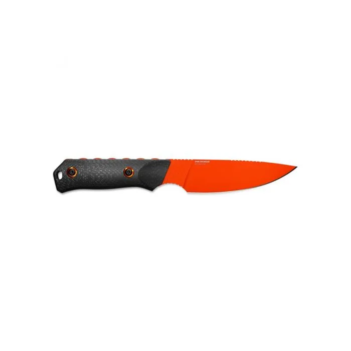 Benchmade 15600OR Raghorn Hunting Fixed Blade (4.64" Orange) Plain Edge Carbon Fiber Knife