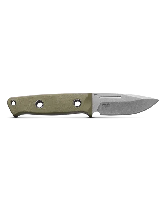 Benchmade 165-1 Mini Bushcrafter OD Green G10 Drop-Point CPM-S30V 3.38" Fixed Blade Knife