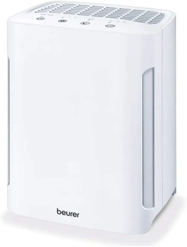 Beurer LR210 Air Purifier for Home, 3-Layer H13 True HEPA Filter System, 3 Fan Settings, Clean Ambient Air, Air Filter for Allergies & Pets, Cleaner with Sleep Mode & Timer