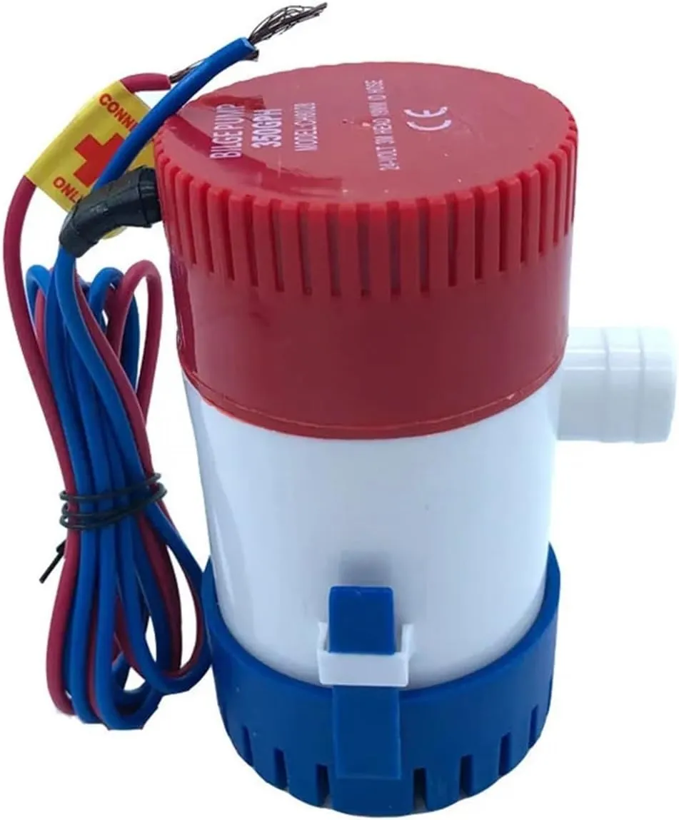 Bilge Submersible Water Pump 12V 24V 350GPH Micro Boat Seaplane Motor Homes Houseboat Filter Accessories(350GPH 24V)