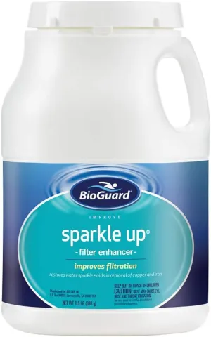 BioGuard Sparkle Up, 1.5 lb, Effective Filter Enhancer, Helps Remove Copper and Iron, Restores Water Sparkle