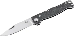 BÖKER PLUS® Atlas Backlock Clippoint - classic pocket folding knife with steel handle - D2 blade - Backlock knife case