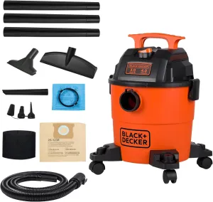 BLACK DECKER Shop Vacuum Wet and Dry, 4 Gallon 3-in-1 Portable Shop Vac with Accessories, Workshop, Garage, Home and Car Vacuum Cleaner, 3 HP(BDXV18301P-4A)