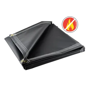 Black Fire Retardant Vinyl Tarps - 18 oz