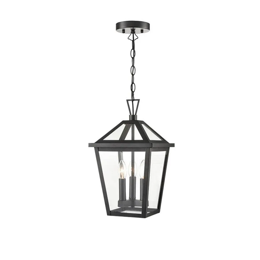 Black Outdoor/Indoor Lantern H: 53 cm IP44