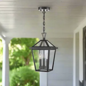 Black Outdoor/Indoor Lantern H: 53 cm IP44