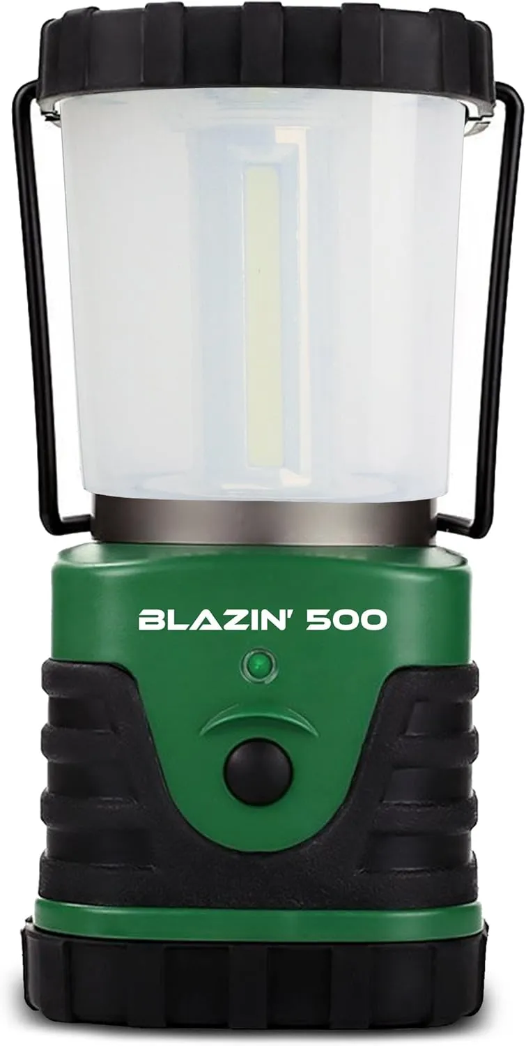 Blazin Ultra Bright Camping Lantern - Waterproof, Portable & Lightweight, 500 Lumens Battery Operated Camping Light - Ideal for Camping, Hurricane, Power Outages & Emergencies