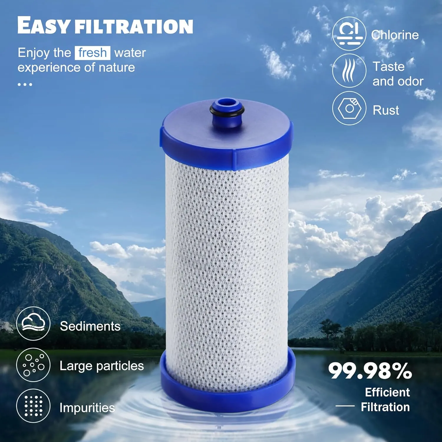 BOGDA WF1CB Water Filter, Fit for WFCB Frig-idaire Pure-Source WFCB RG100, WF284, NGRG-2000, Ken-more 469906, 469910, 9910 etc Water Filter,6 Filters