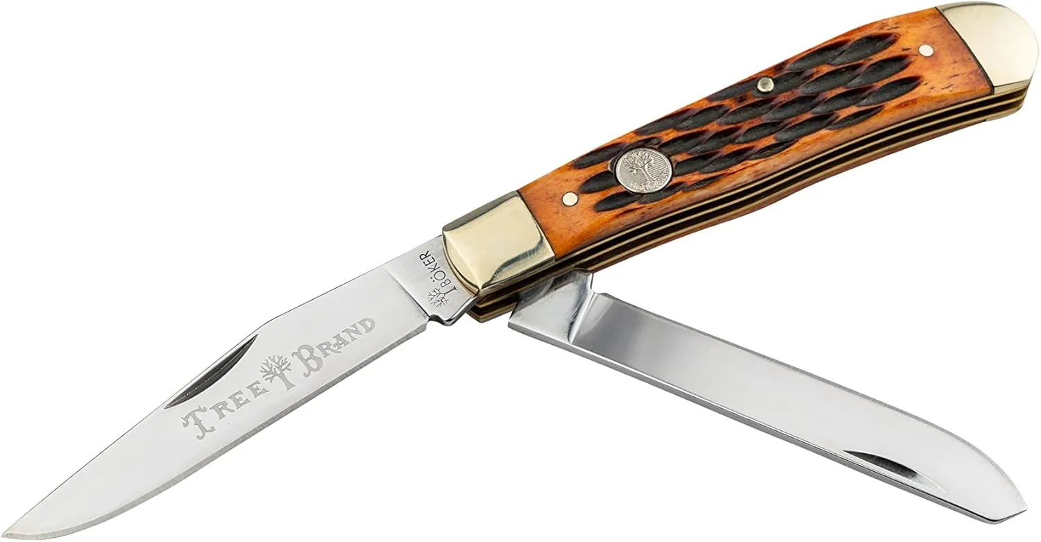 BOKER Traditional Series 2.0 Trapper, CPM-D2 Dual Blades, Slip Joint, Made in Solingen Germany (2024 Models)