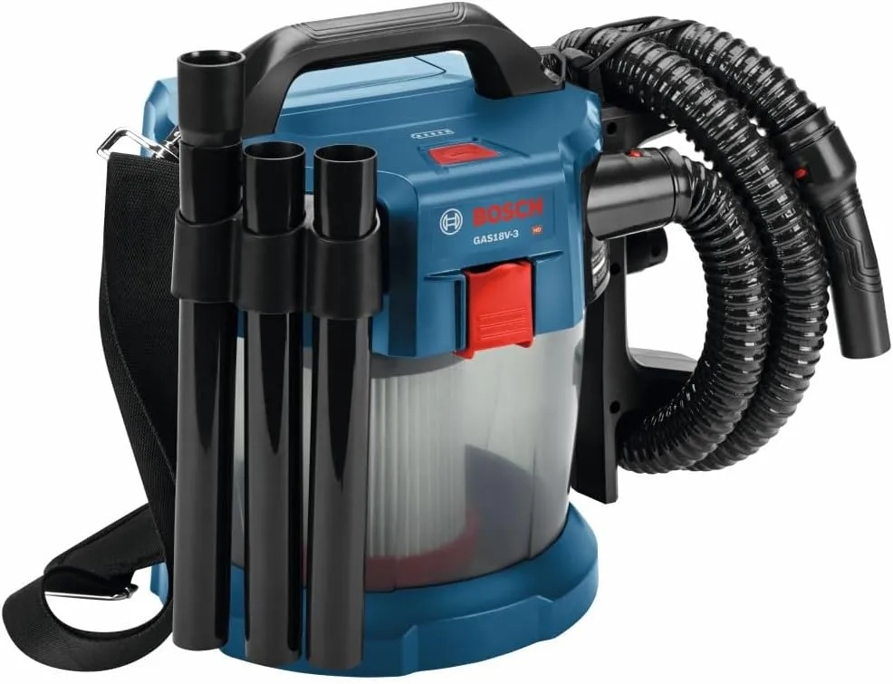 BOSCH GAS18V-3N 18 V 2.6-Gallon Wet/Dry Vacuum Cleaner with HEPA Filter (Bare Tool)
