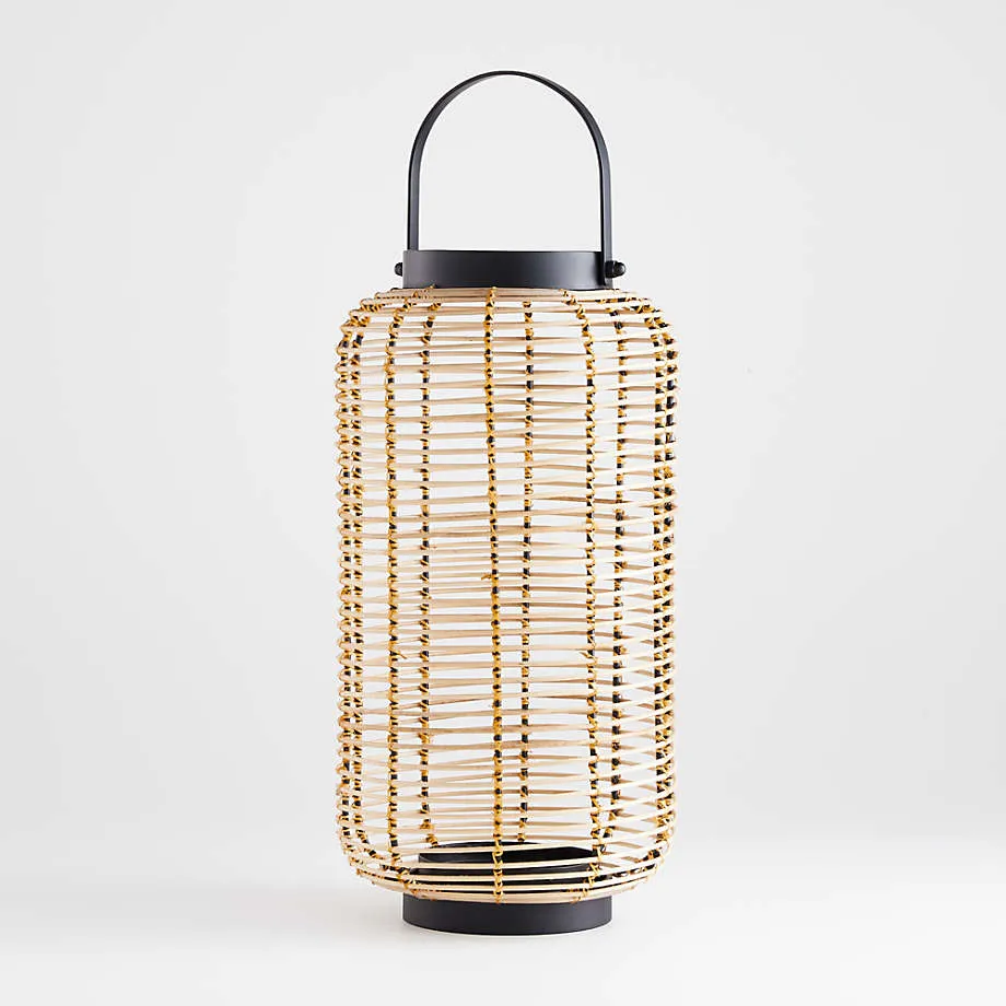 Brigton Rattan Lantern 16"