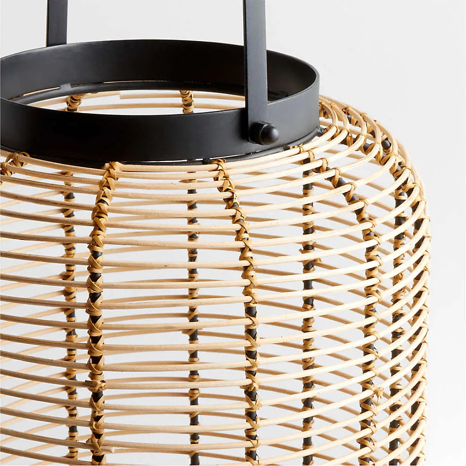 Brigton Rattan Lantern 16"
