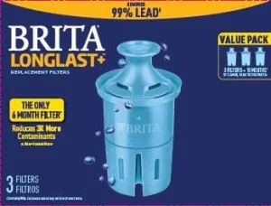 Brita Longlast  Water Filter, Longlast  Replacement Filters for Pitcher and Dispensers, 3 Count