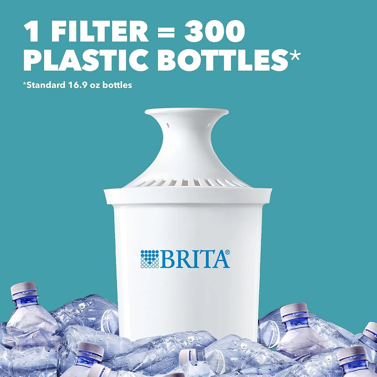 Brita Metro Water Filter Pitcher, BPA-Free Water Pitcher, Replaces 1,800 Plastic Water Bottles a Year, Lasts Two Months or 40 Gallons, Includes 1 Filter, Kitchen Accessories, Small - 6-Cup Capacity