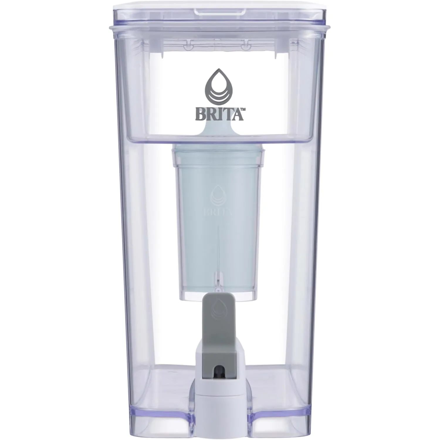 Brita UltraMax Large Water Dispenser with 1 BritaPlus Filter, 27 Cup, White (Package May Vary)