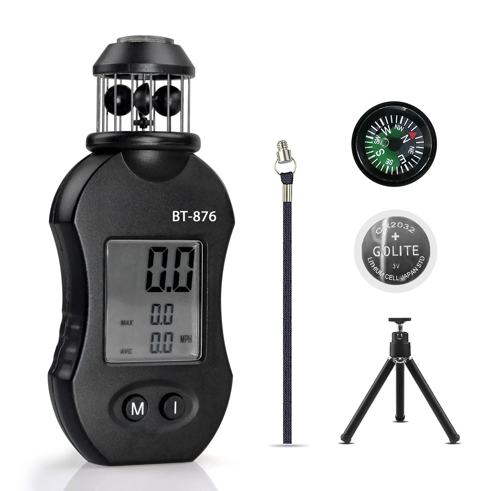 BTMETER BT-876 Windspeed Tester HVAC Velometer Measure Air Flow Speed Velocity