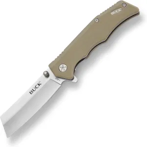 Buck Knives 252 Trunk Folding Liner Lock Pocket Knife Cleaver Blade (Tan)