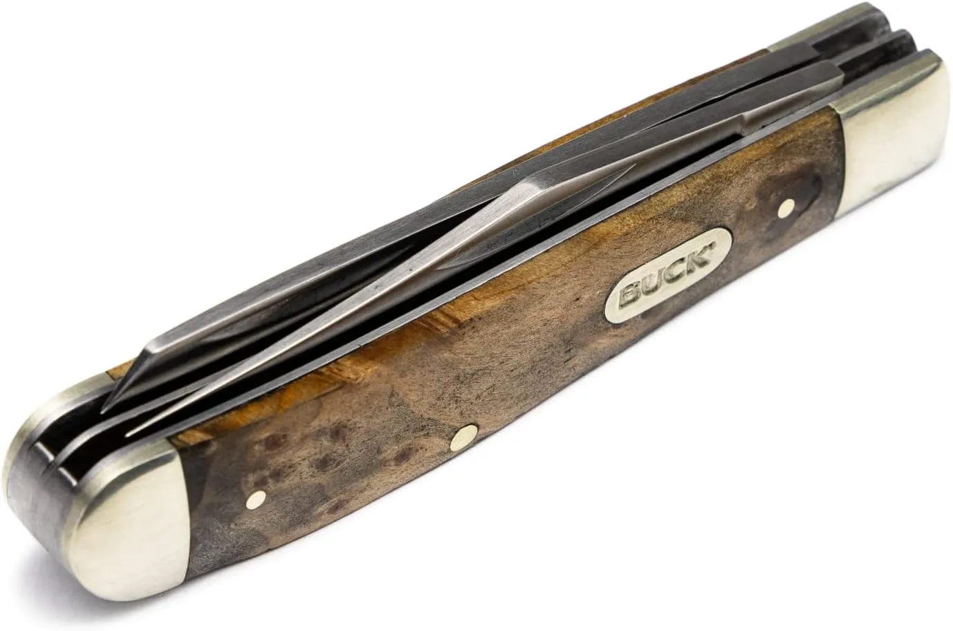 Buck Knives 382 Trapper 2-Blade Folding Pocket Knife with Wood Handle