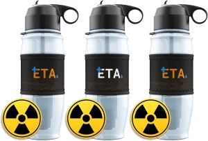Bundle Deal | ETA Alkaline Water Filter Bottle | Removes up to 99.99% of Harmful contaminants, 9.5pH | Protects The Nutrient & Mineral Value from Filtration | Made in USA (Extreme - 2 Orange   White)