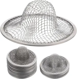 Cabilock 3sets 20pcs Stainless Steel Sink Strainer Mesh Drainers for Kitchen Bathroom and Laundry Sinks Waste Filters to Prevent Clogging Easy Installation 20pcs*3