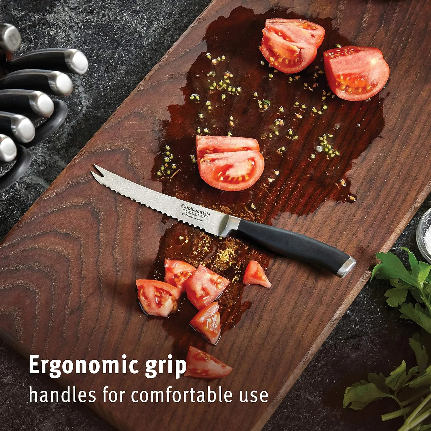 Calphalon Contemporary Self-Sharpening 20-Piece Knife Block Set with SharpIN Technology, Black